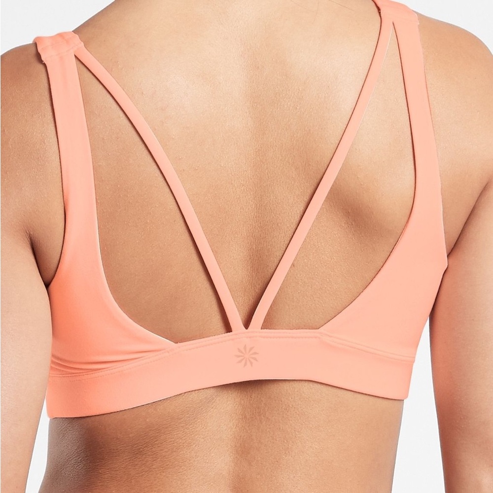 Athleta Exhale Bra D-DD, Peach, Small